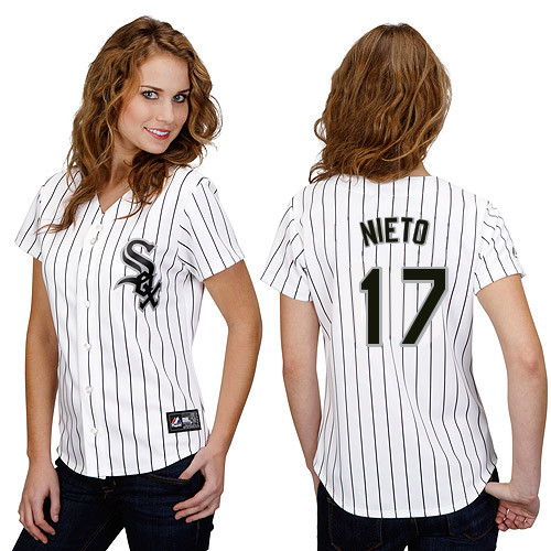 Adrian Nieto #17 mlb Jersey-Chicago White Sox Women's Authentic Home White Cool Base Baseball Jersey